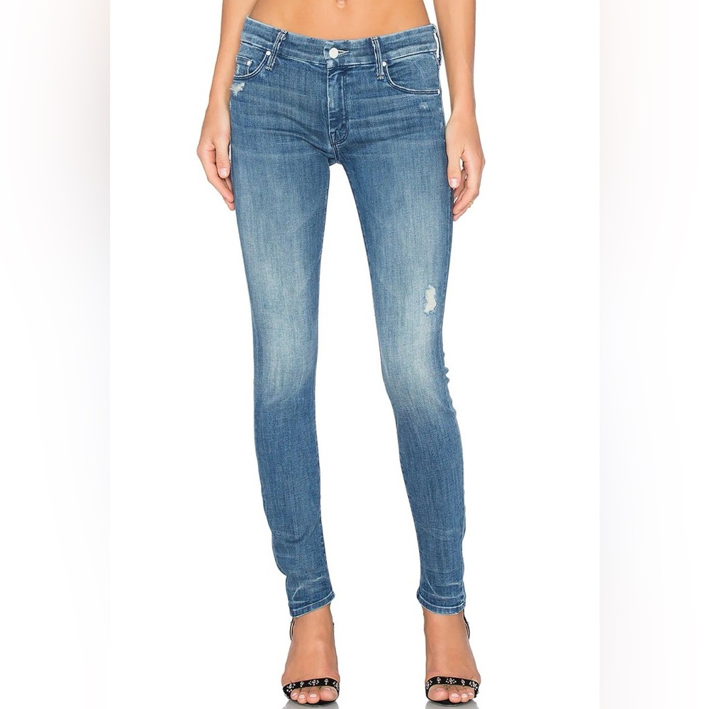 Mother • The Looker Distressed Skinny Jeans in Graffiti Girl - Picture 3 of 16